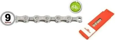 Reťaz SunRace 9 kolo CNM9E, E-Bike, 136 článkov, strieborná