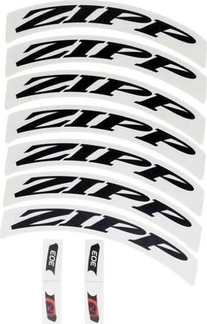 Sada nálepiek Zipp na 1 koleso 303 Zipp logo Matte Black