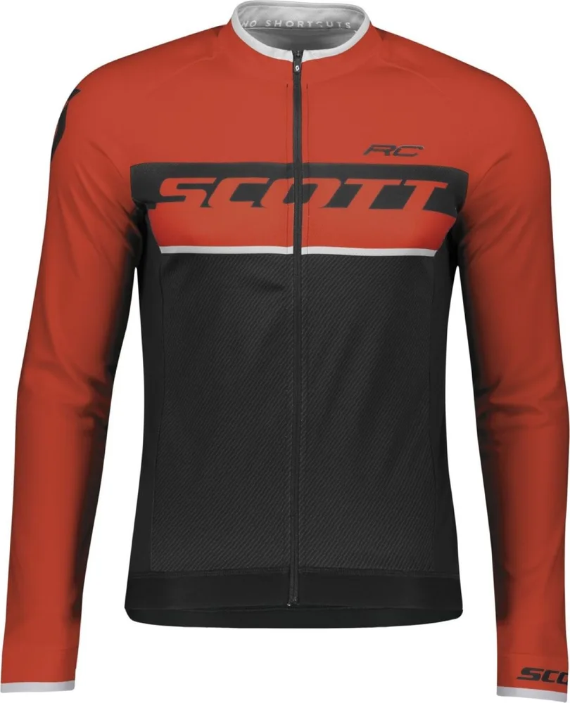 Pánsky dres Scott RC AS, dlhý rukáv, Black/Fiery Red