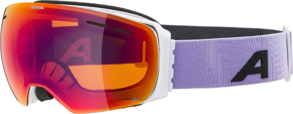 ALPINA Lyžiarske okuliare GRANBY bielo fialové Q-LITE rainbow