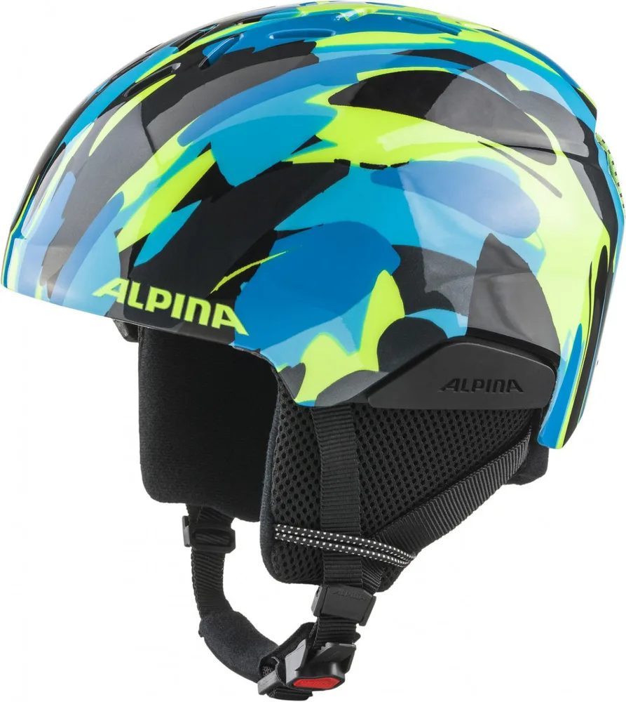 ALPINA Detská lyžiarska prilba PIZI neon-blue green
