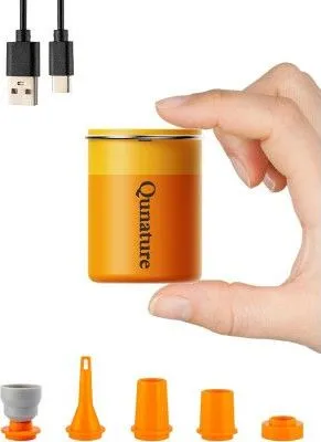 Pumpa RockBros mini elektrická, oranžová, vrátane USB kábla so svetlom, oranžová, hmotnosť cca. 60g. V cene výrobku je zahrnutý