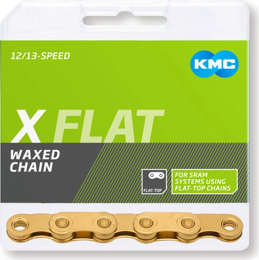 Reťaz KMC X-Flat Gold Ti-N Waxed, 12/13 Speed