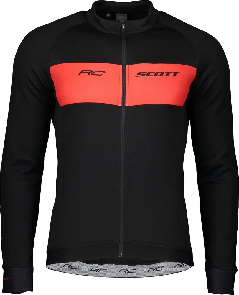 Pánsky dres Scott RC Warm, dlhý rukáv, Black/Fiery Red
