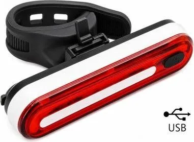 Svetlo zadné MPB 50 červených LED, 100 Lm 4F, USB nabíjanie, s USB káblom. V cene výrobku je zahrnutý recykl.pop.pre SR v sume 0