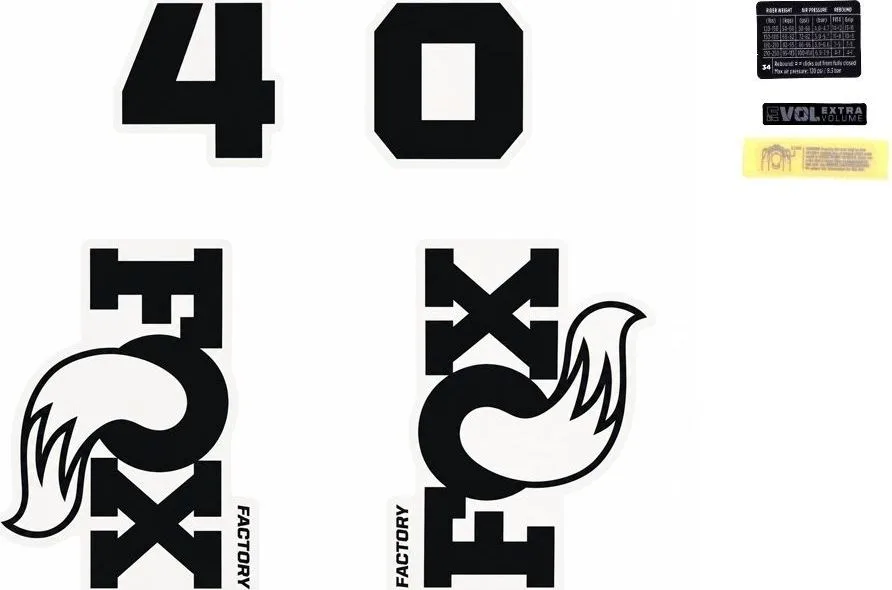 Sada nálepiek pre vidlicu FOX Float 40 Factory Orange (2027+)