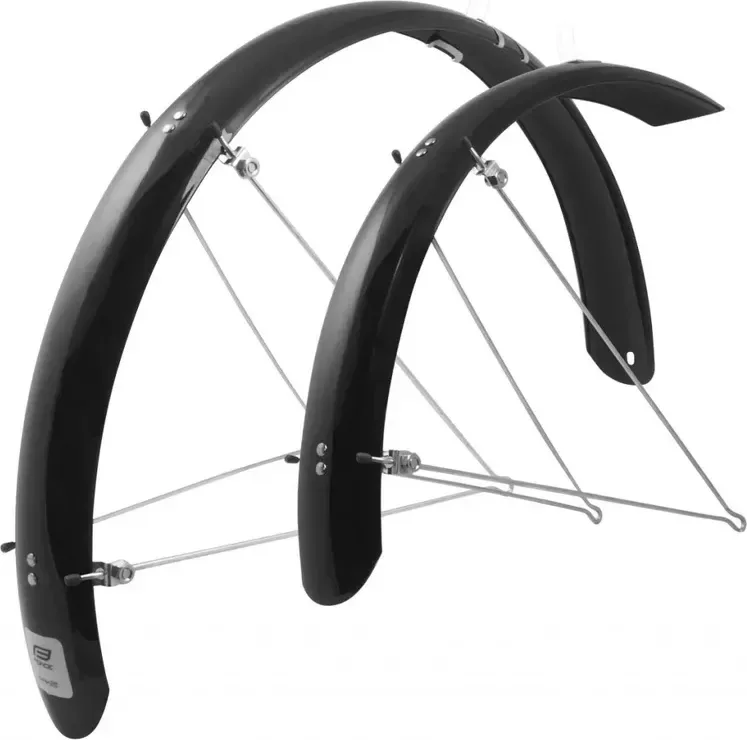 FORCE blatníky 58 Aluflex 24" + vzpery, čierne