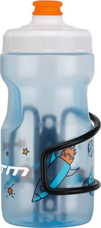 Fľaša s košíkom CTM Kaito 0,4 l - modrá