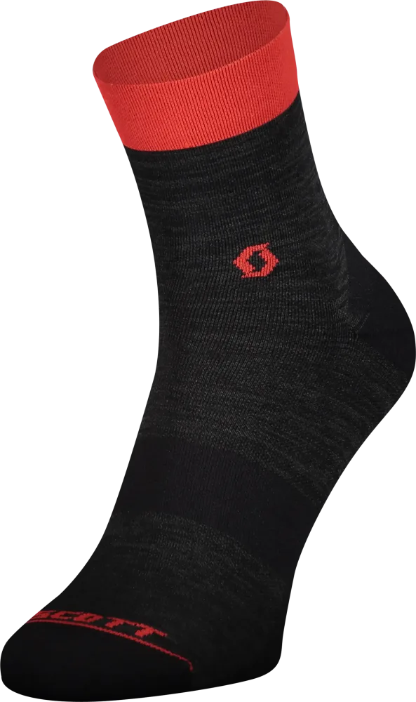 Ponožky Scott Trail Quarter, Dark Grey/Fiery Red