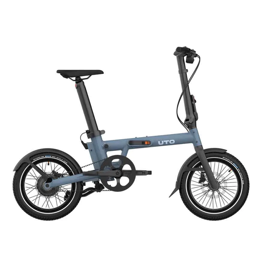 UTO Skladací elektrobicykel PRO16 2025 Mineral Blue, Sivá/Modrá