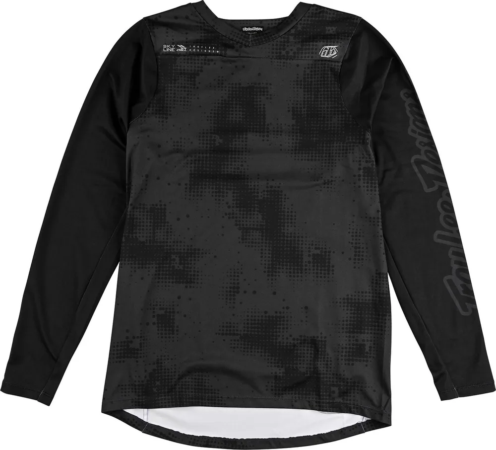 Dres s dlhým rukávom TLD Skyline Chill Scattered Carbon