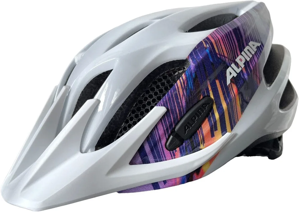 ALPINA cyklistická prilba FB Junior 2.0, white-graphics gloss