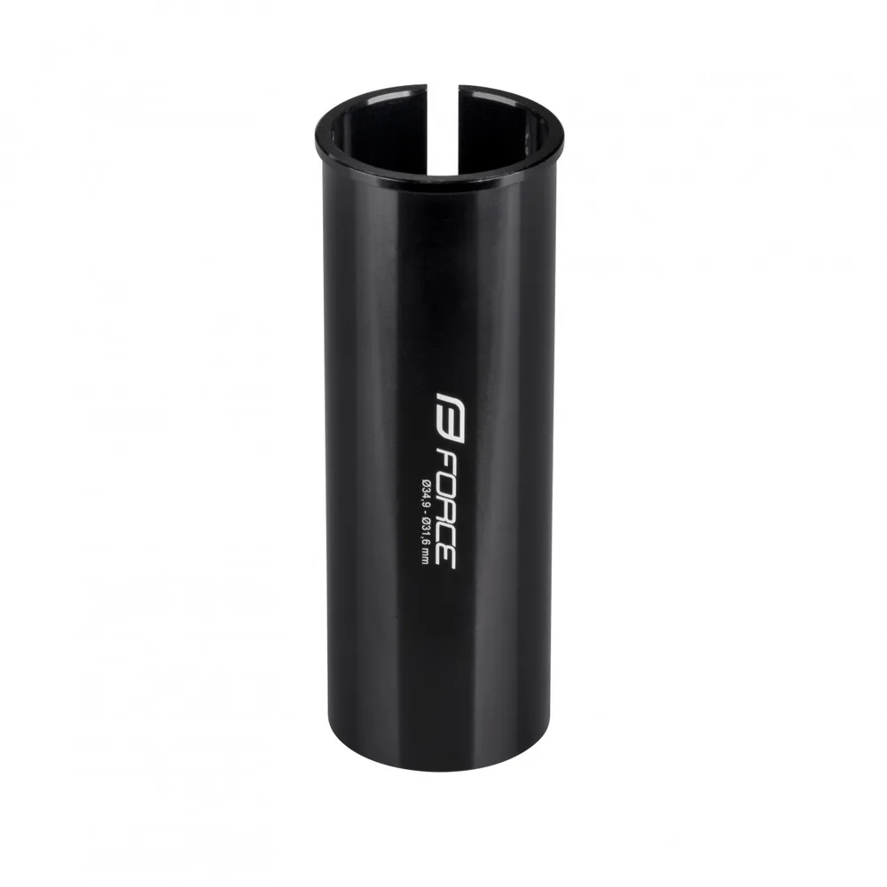 FORCE redukcia sedlovky 34,9-31,6mm, hliníková, čierna