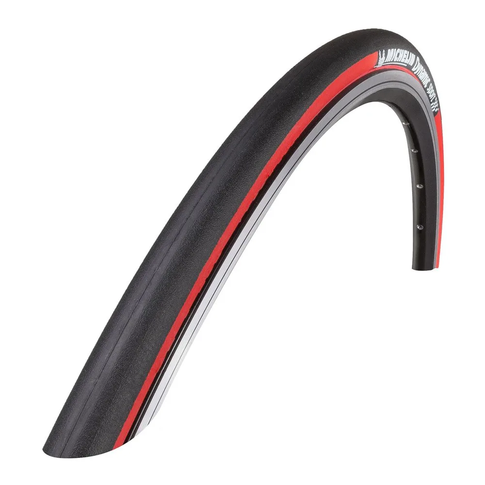 Plášť DYNAMIC SPORT 700x23C (23-622) 3x30TPI 290g červený bok