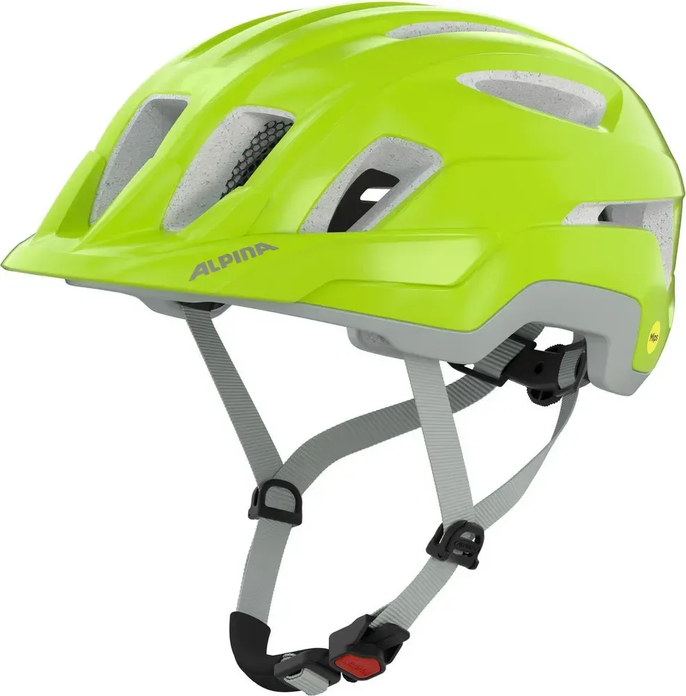 ALPINA Cyklistická prilba PARANUS MIPS zeleno-sivá (be-visible grey matt)