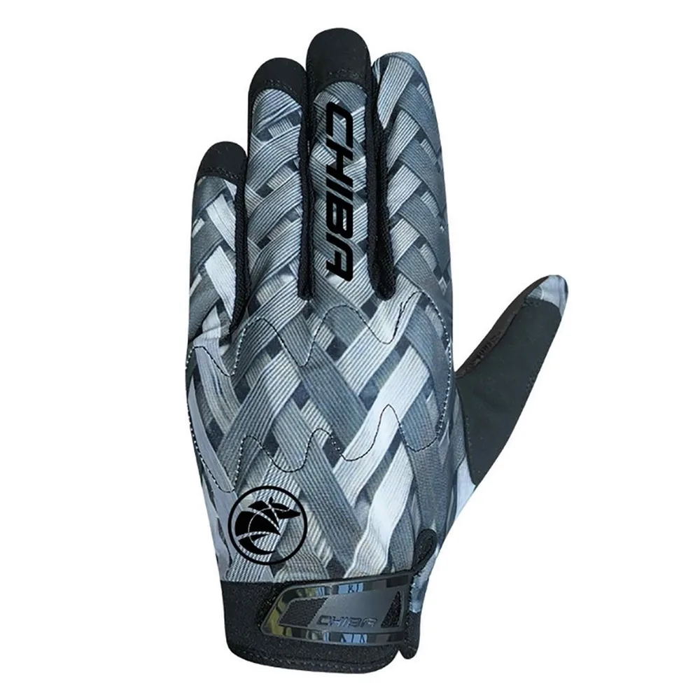 Chiba Cyklistické rukavice Elements Youth GREY XS, Čierna/Sivá