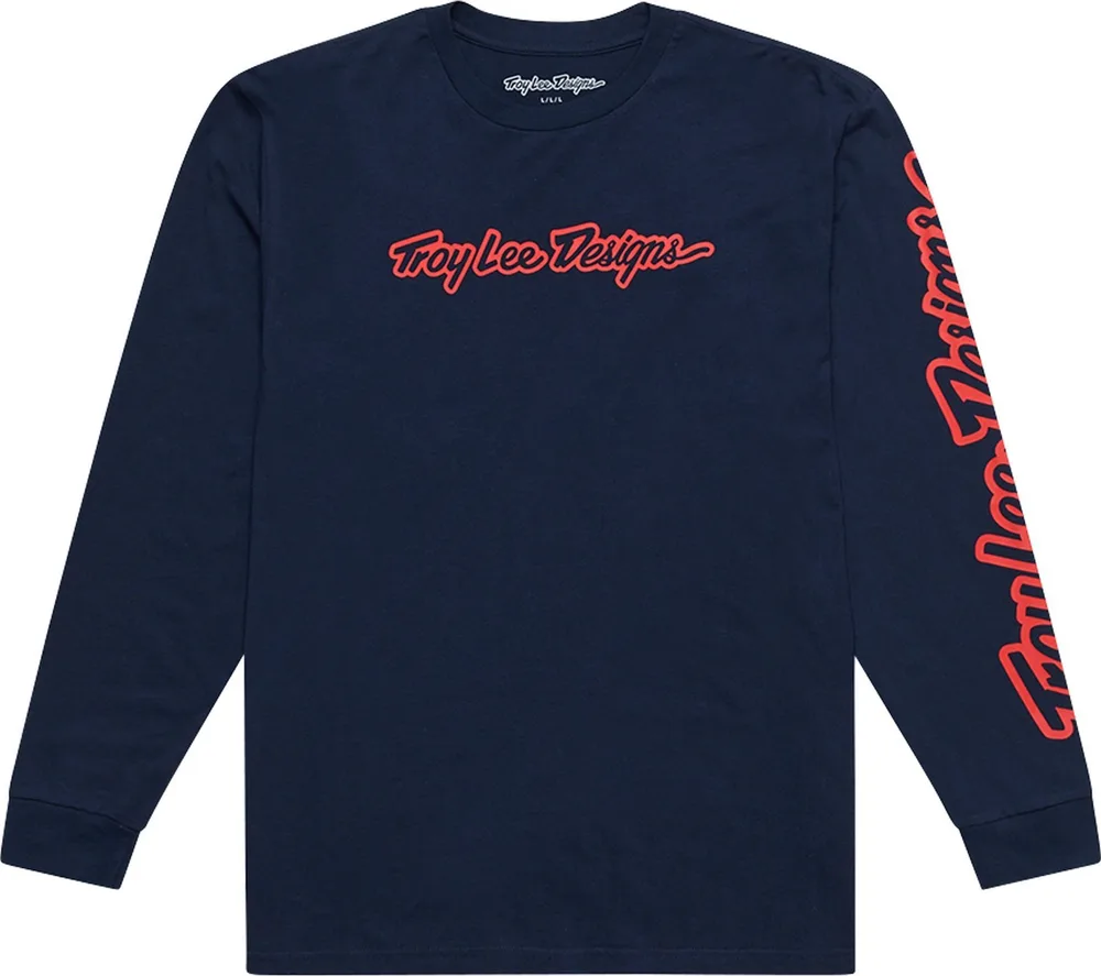 Tričko s dlhým rukávom TLD Signature Navy