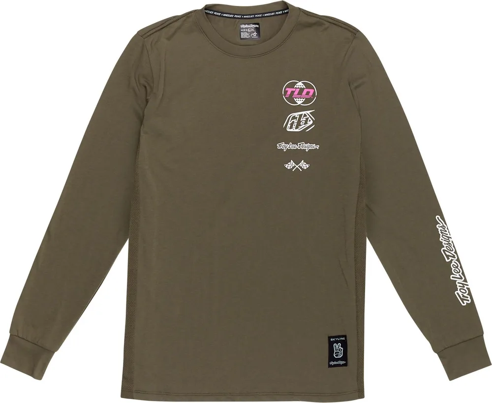Detský dres s dlhým rukávom TLD Skyline Ride Tee Worldwide Caper
