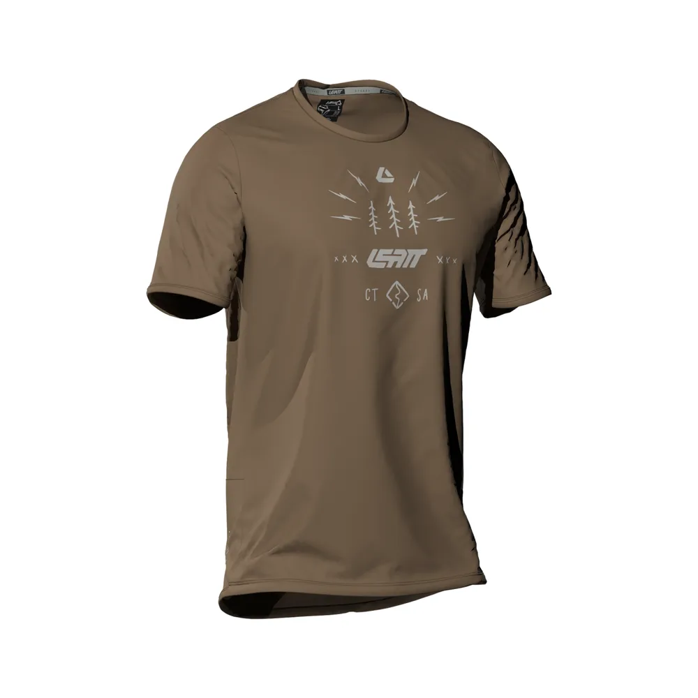 LEATT dres krátky rukáv MTB Gravity 3.0 Junior, Loam Brown