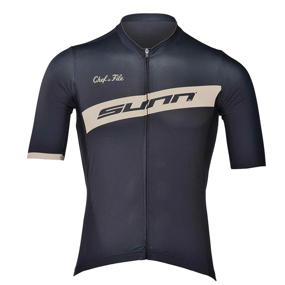 SUNN Cyklistický dres krátky rukáv, Pánsky, čierny, Čierna
