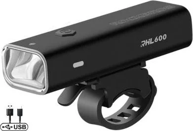 Svetlo predné RockBros, 600 Lm., USB nabíjanie. V cene výrobku je zahrnutý recykl.pop.pre SR v sume 0,1248 €/kg.