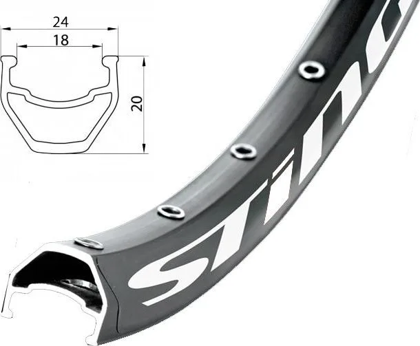Ráfik REMERX Sting čierny 27.5", 32 dier