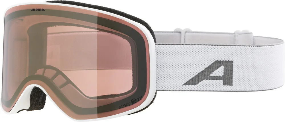 ALPINA Lyžiarske okuliare SLOPE white matt Q-LITE gold