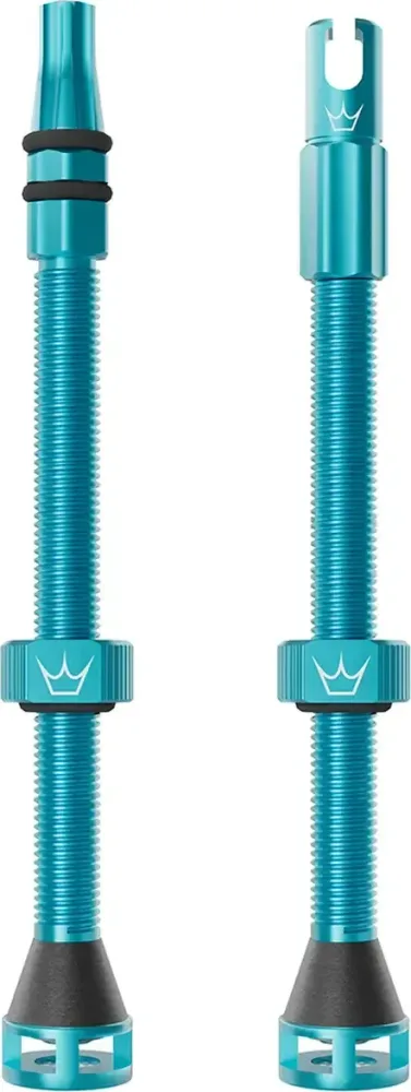 Bezdušové ventily Peaty's Holeshot Fast Flow 80 mm Turquoise