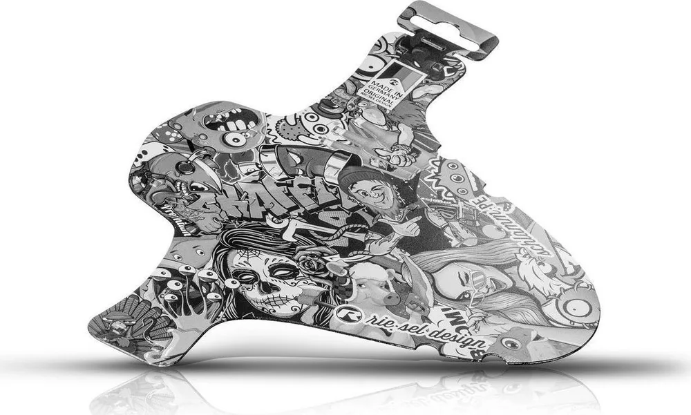 Predný blatník RIESEL SchlammPE, Stickerbomb Ultra Black