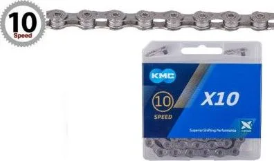 Reťaz KMC X-10, 1/2 x 11/128, sivá, 10 kolo