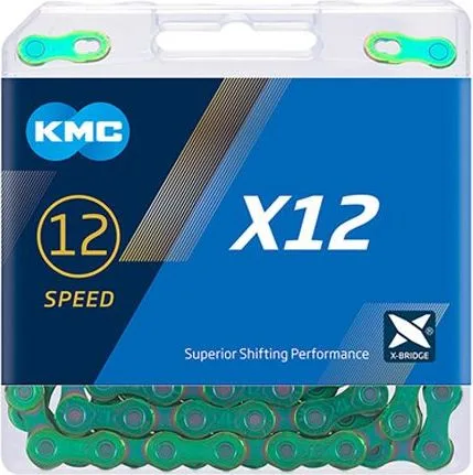 Reťaz KMC X12 Aurora Green, 12 Speed