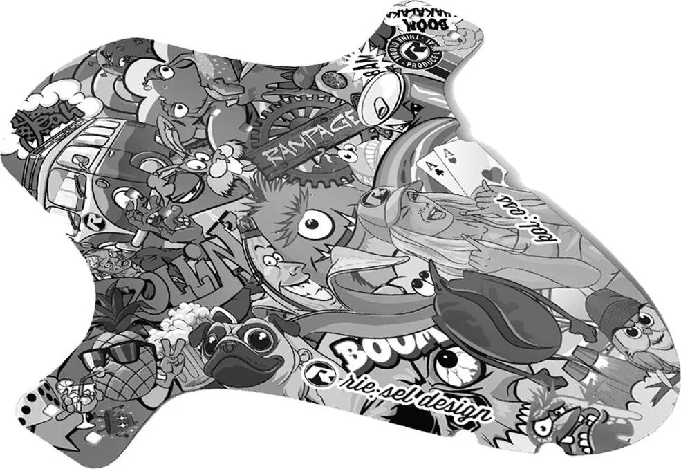 Predný blatník RIESEL Koloss, Stickerbomb Eyecatcher UltraBlack
