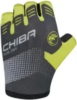 Chiba Cyklistické rukavice Solar NEON M, Čierna/Žltá