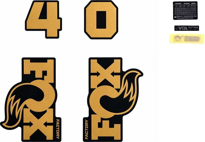 Sada nálepiek pre vidlicu FOX Float 40 Factory Black (2027+)