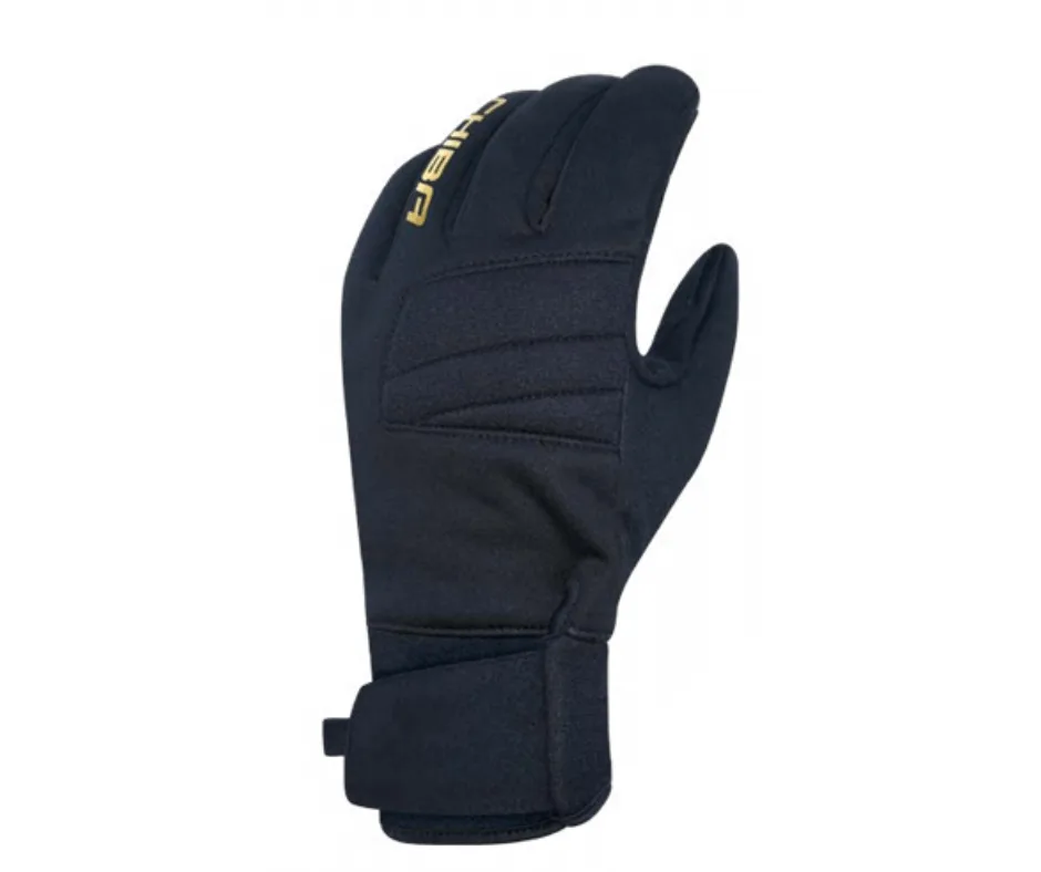 Chiba Zimné cyklistické rukavice Classic BLACK/GOLD S, Čierna