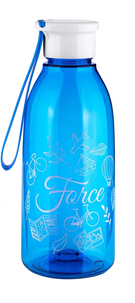 FORCE fľaša DROP 0,6 l, transparentná modrá