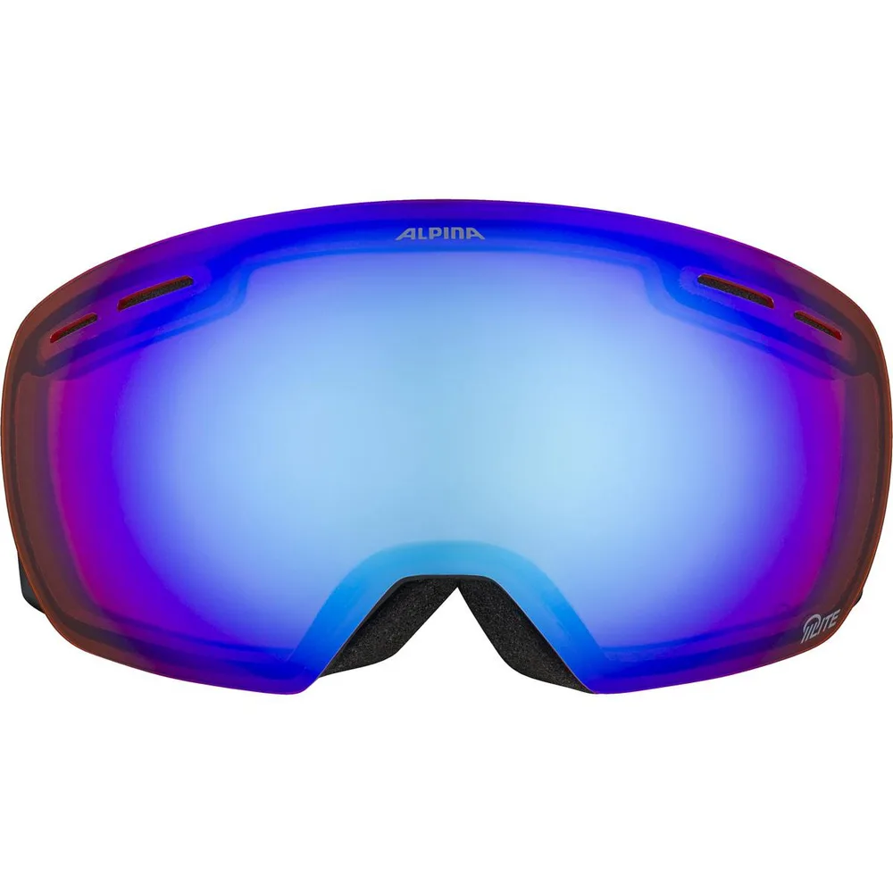 ALPINA Lyžiarske okuliare GRANBY Q-LITE black-smoke-blue matt, modré sklo