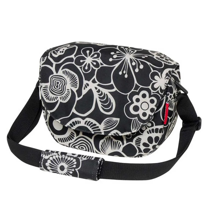 KLICKfix Taška na riadidlá FUNBAG Čierna FLEUR, Čierna/Sivá/Žltá/Modrá/Červená/Hnedá