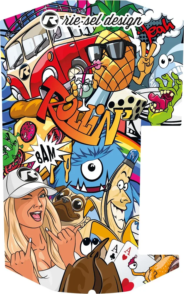 Nálepka RIESEL Roxy:Coat pre blatník RS Zeb, Stickerbomb Eyecatcher