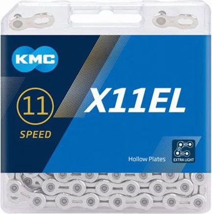 Reťaz X11El, strieborná, 11-kolo, 118 čl.