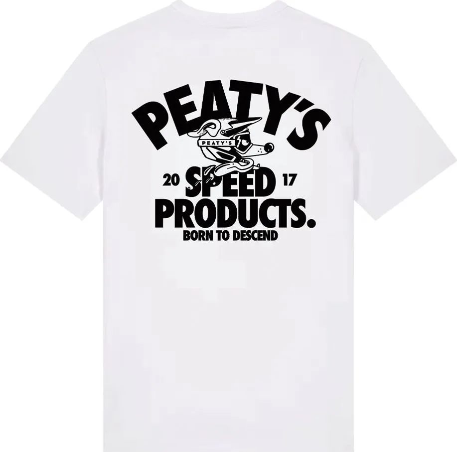 Tričko s krátkym rukávom Peaty's Pubwear - Descend / White