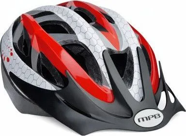 Prilba MPB, veľ.M(54-58 cm) In-Mold s otoč.uťah., červená