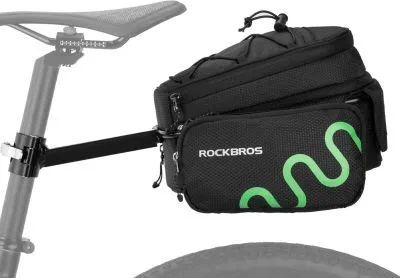 Taška RockBros s nosičom na sedlovku, 9L, čierna
