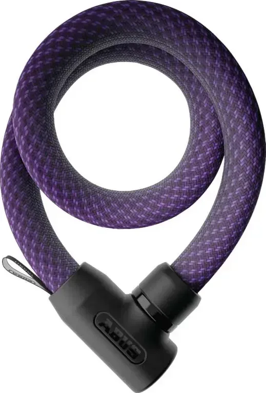 ABUS Zámok na bicykel Yarnit 4004K/110, Čierna/Sivá/Modrá/Fialová