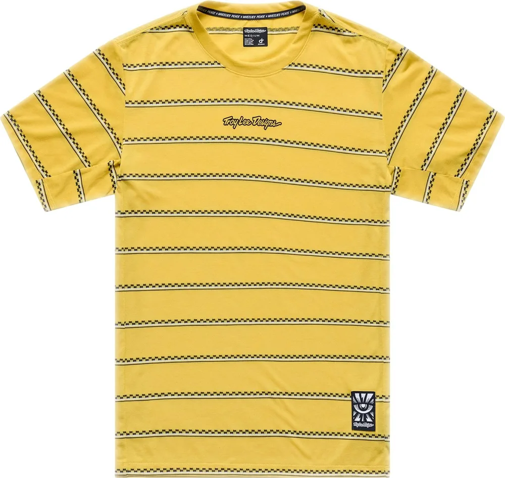 Pánsky dres s krátkym rukávom TLD Skyline Ride Tee Checked Out Butter