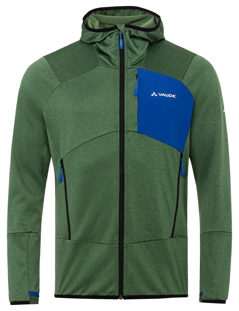 Vaude turistická mikina s kapucňou Monviso Fleece, pánska, woodland