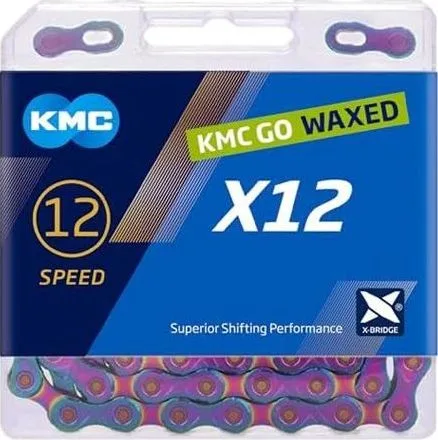 Reťaz KMC X12 Aurora Blue Waxed, 12 Speed