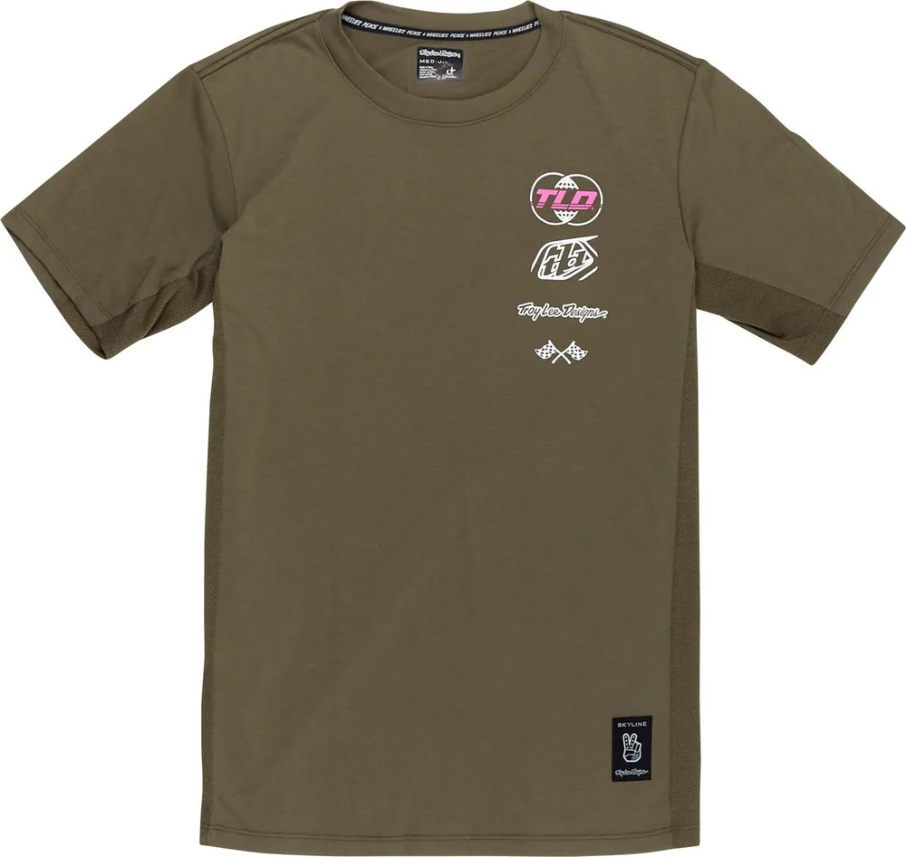 Detský dres s krátkym rukávom TLD Skyline Ride Tee Worldwide Caper