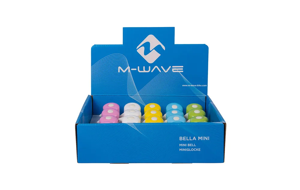 Zvonček M-Wave mini, farebný v krabici
