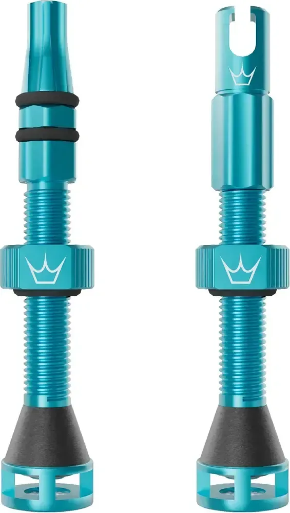 Bezdušové ventily Peaty's Holeshot Fast Flow 42 mm Turquoise